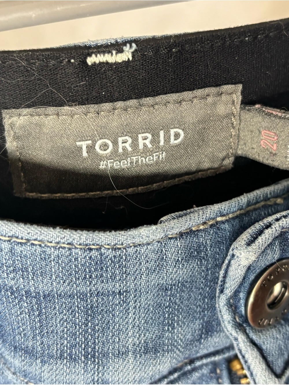 Torrid Cute Distressed Boyfriend Jeans in Blue Plus Size - Picture 3 of 6